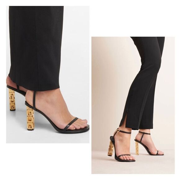 Givenchy G Cube Sculptural Heel Leather Sandals size 37 - Picture 2 of 13